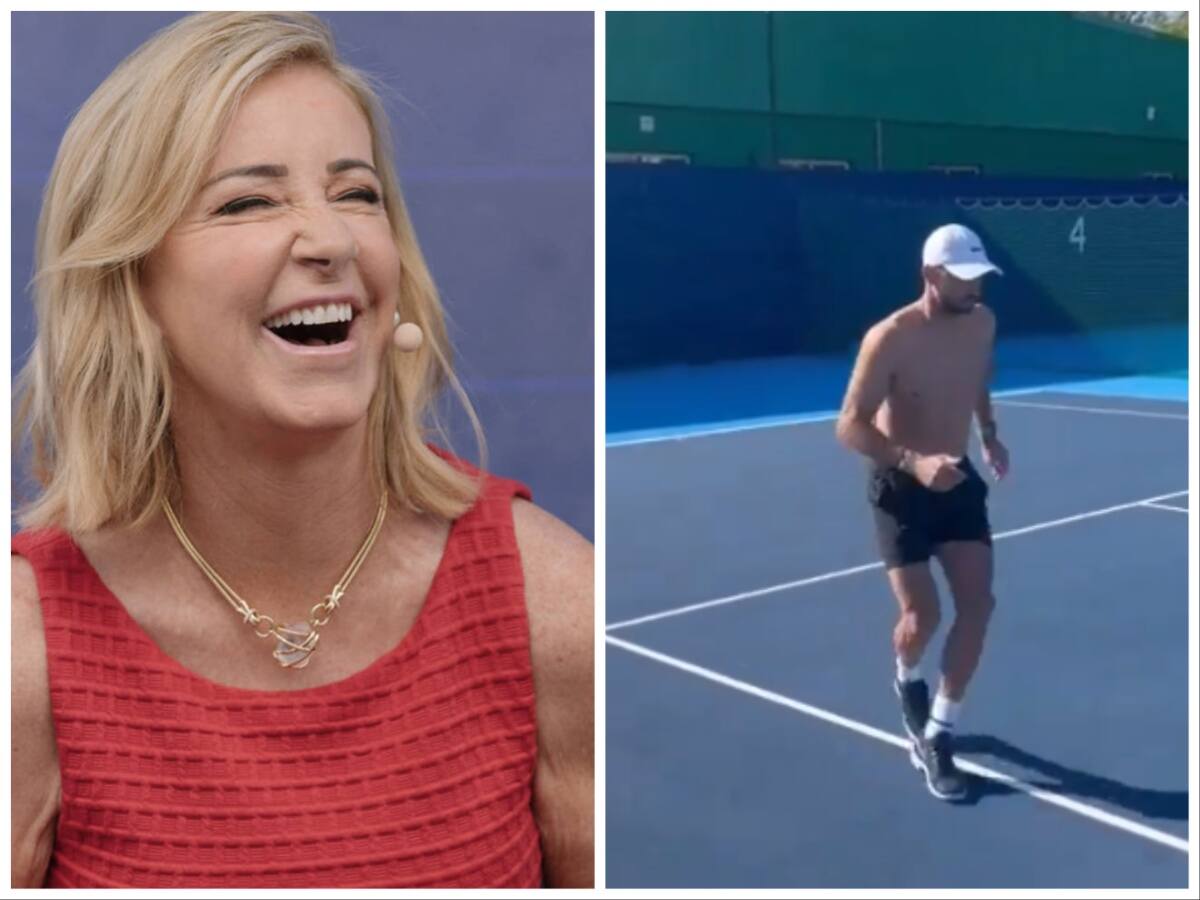 Grigor Dimitrov’s latest training regime has Chris Evert in splits as video surfaces of the Bulgarian