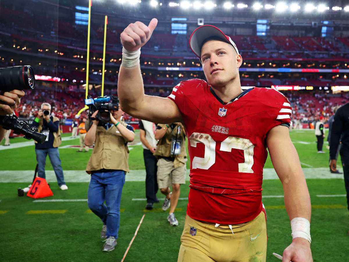 San Francisco 49ers running back Christian McCaffrey (23) 