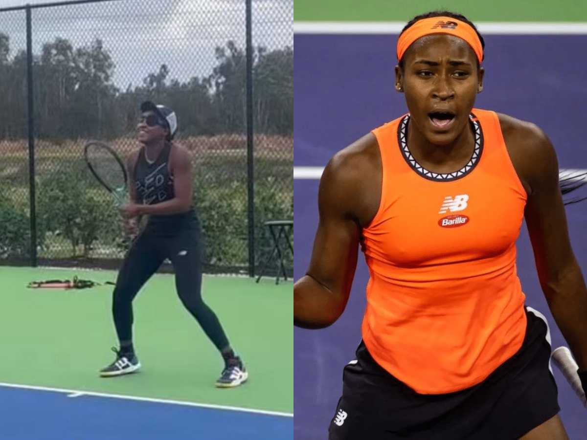 “New training tactic?”- Fans question Coco Gauff’s practice session with a black eye patch