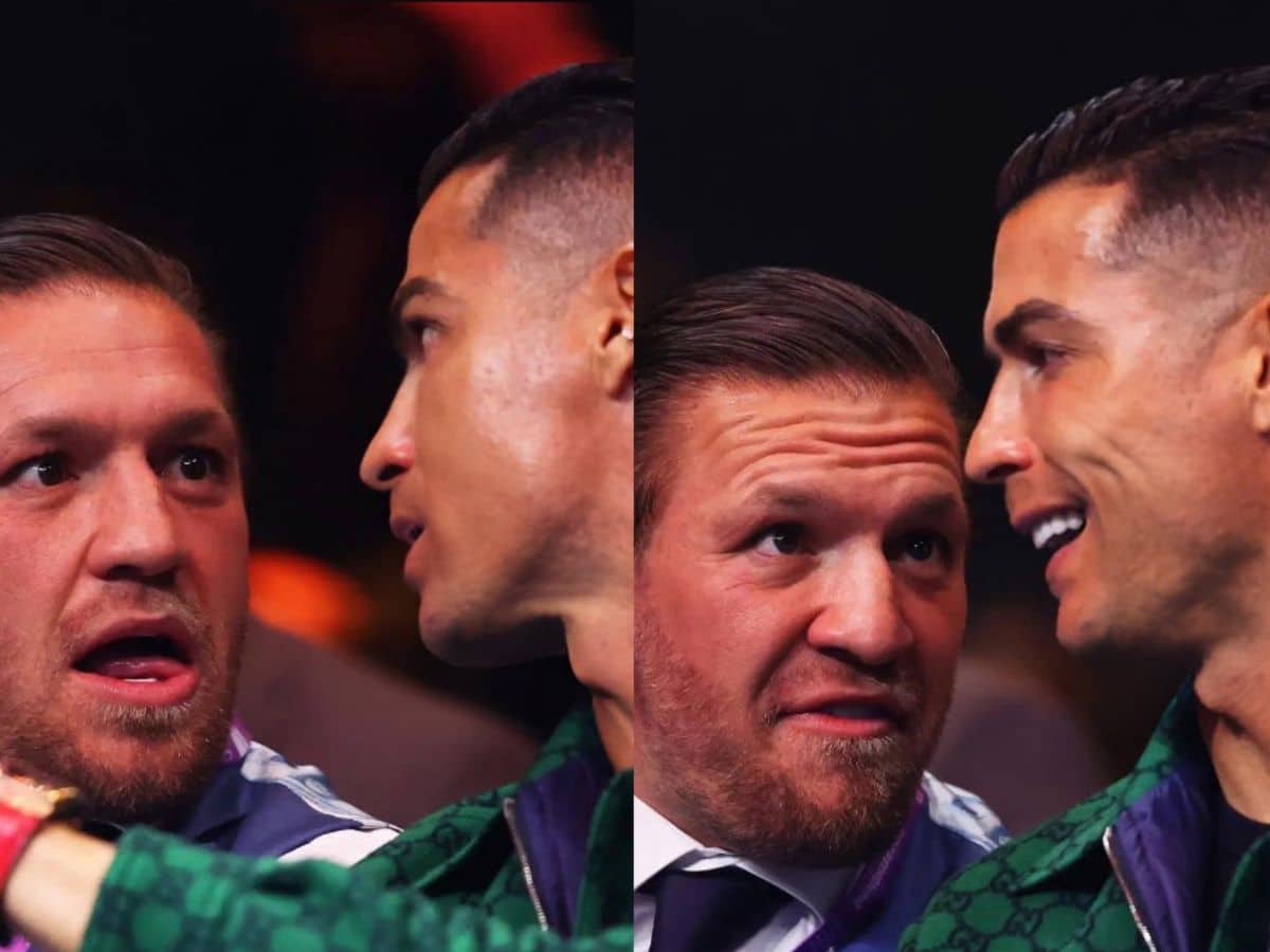 Conor McGregor and Cristiano Ronaldo attending the boxing event