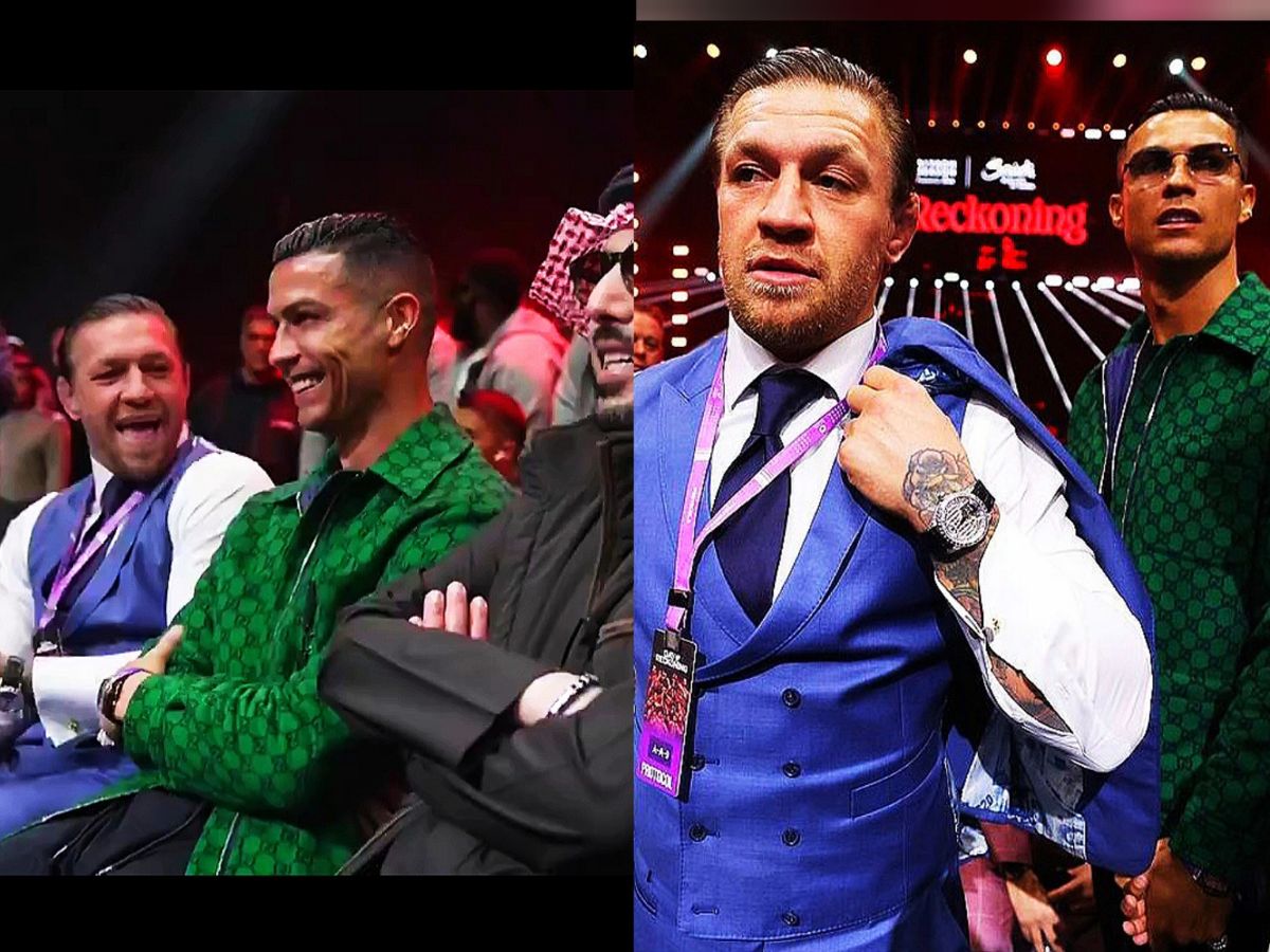 WATCH: Conor McGregor sitting next to Cristiano Ronaldo at extended Riyadh Season Boxing event gets labeled as ‘unreal scenes’