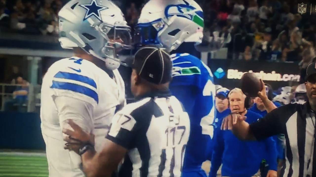 WATCH: “That’s dad strength!” – Dak Prescott gets hyped by Cowboys fans for taunting a Seahawks defender on the field