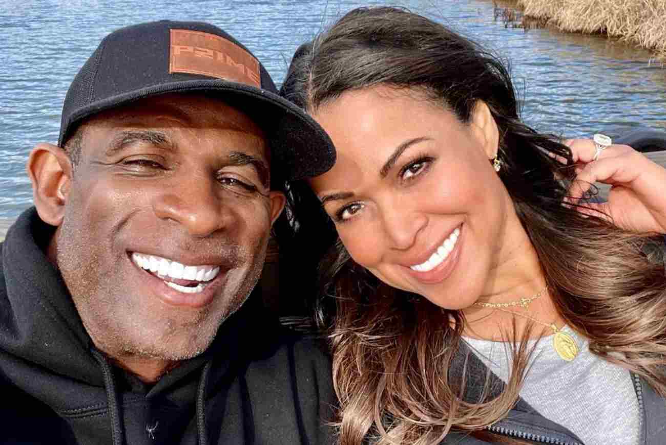 Deion Sanders and his fiancée Tracy Edmonds