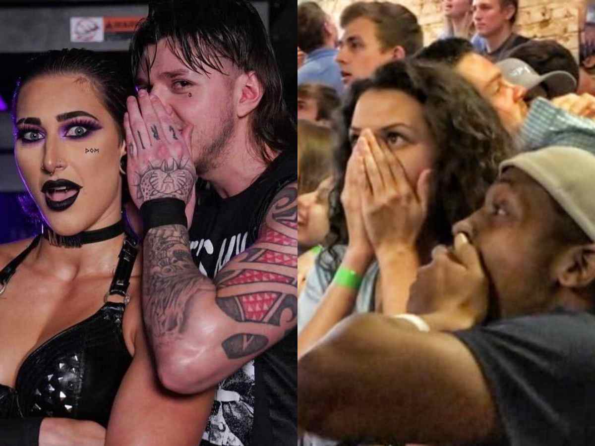 “Dom looks jealous,” WWE Universe goes wild after picture of Rhea Ripley whispering in Dominik Mysterio’s lookalike’s ear goes viral