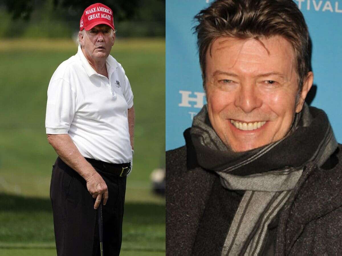 Donald Trump BLASTS David Bowie’s ‘Starman’ loudly from cart while playing golf following removal from Maine Ballot