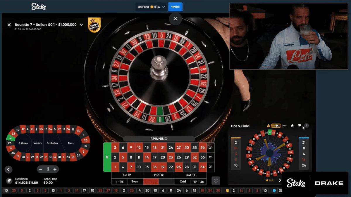 Drake Gambling Live