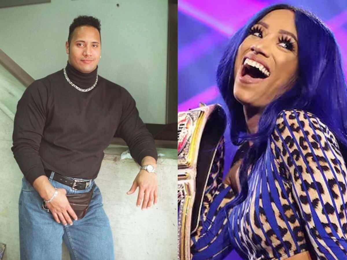 Dwayne ‘The Rock’ Johnson’s iconic fanny pack look gets a hilarious makeover by Sasha Banks