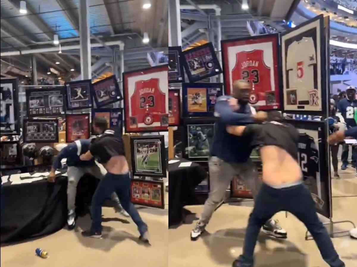 WATCH: Cowboys and Eagles fans throw vicious punches at each other as they engage in a ‘huge’ fight during recent SNF game