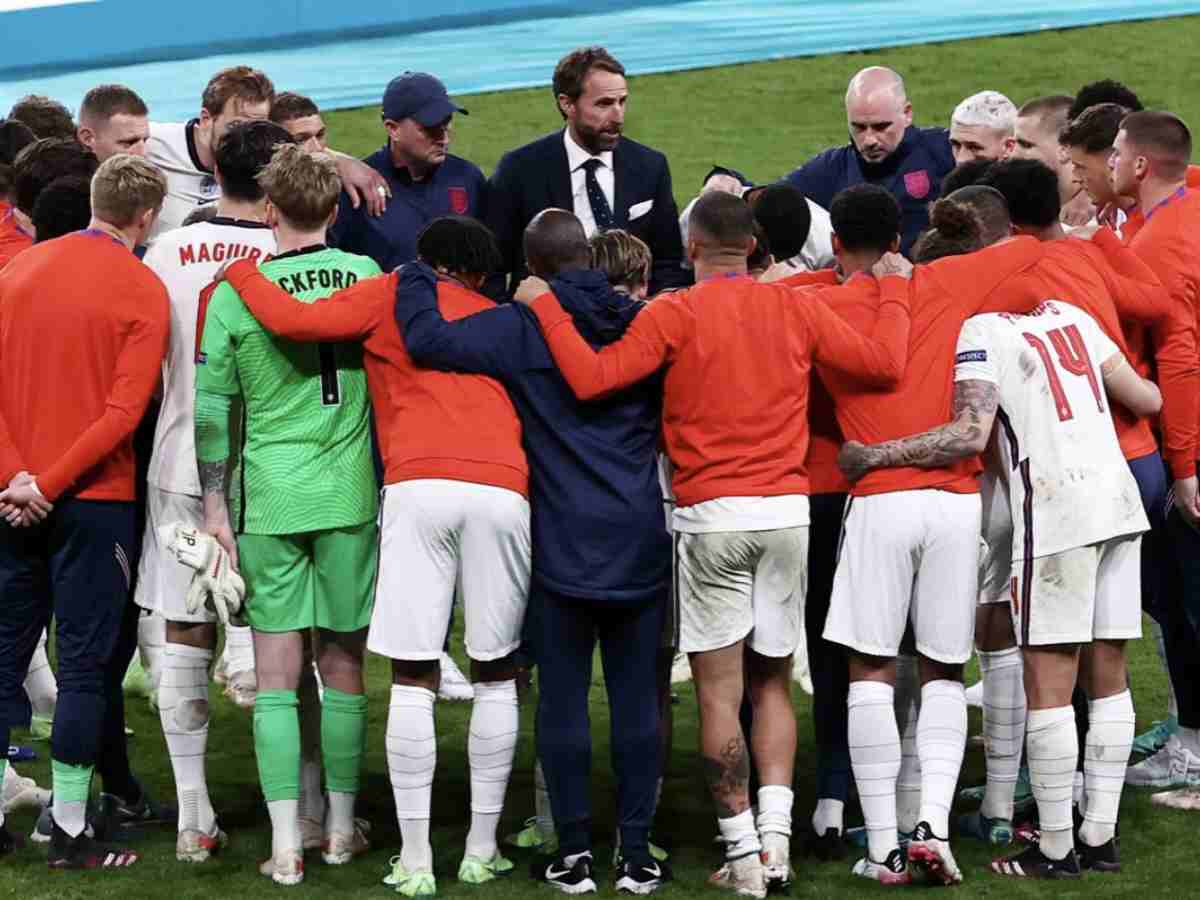 Gareth Southgate with the England squad