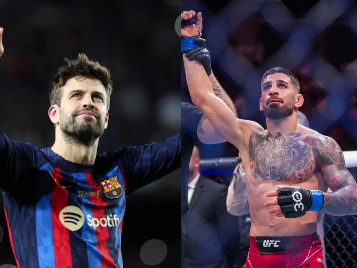 Gerard Pique and Ilia Topuria