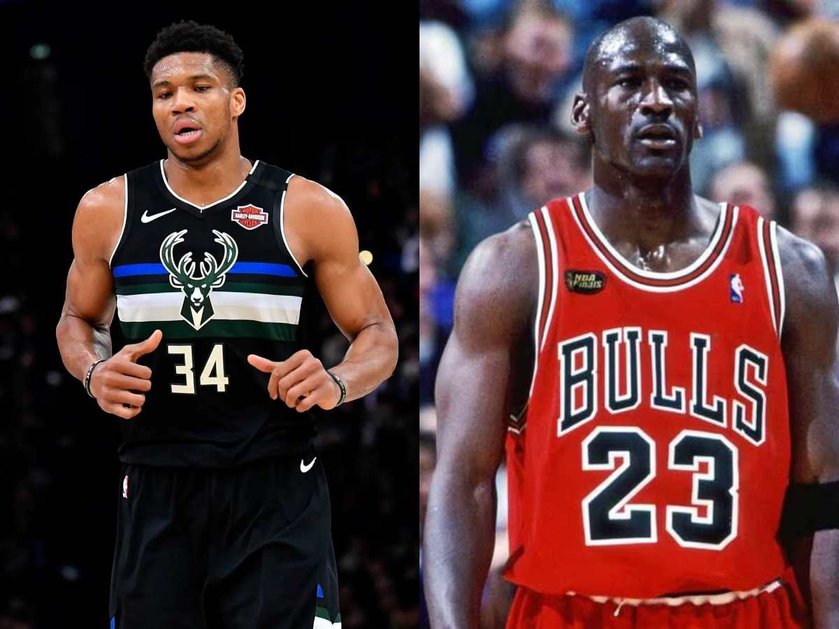 Giannis Antetokounmpo and Michael Jordan