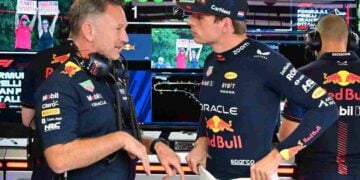 Christian Horner and Max Verstappen