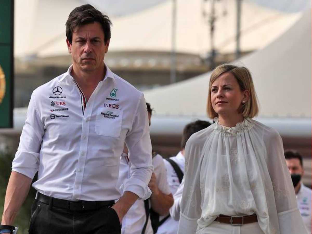 Toto Wolff with his wife, Susie Wolff