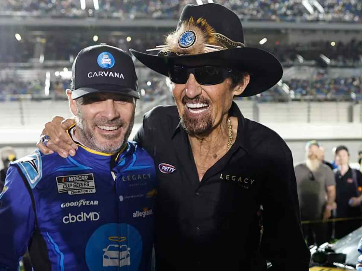 Richard Petty and Jimmie Johnson