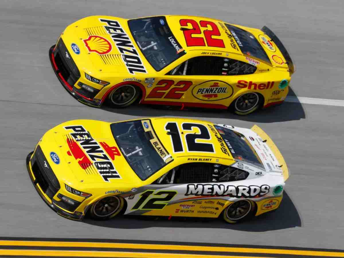 Ryan Blaney and Joey Logano at Talladega