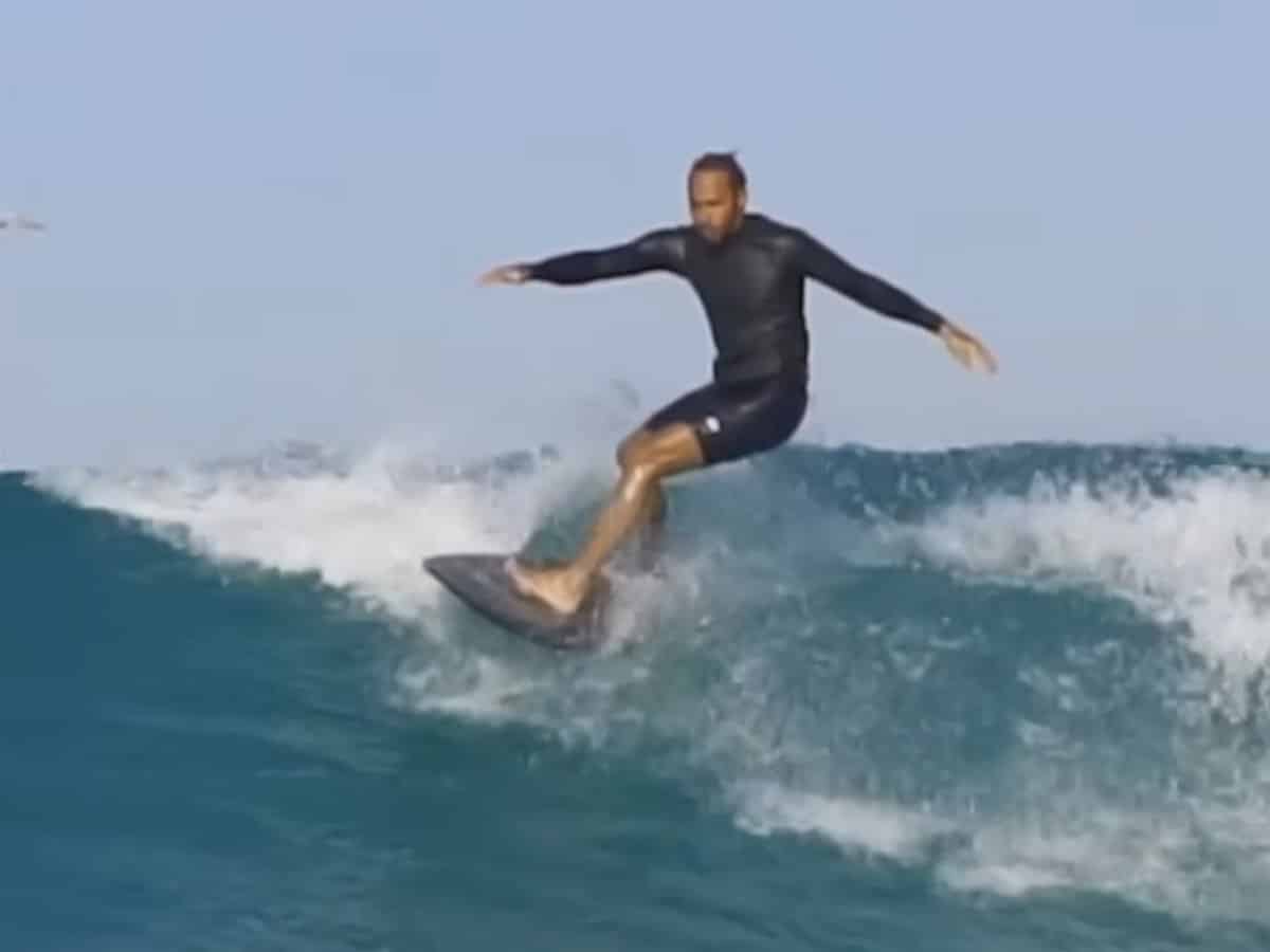 WATCH: “Rinse and repeat,” Lewis Hamilton recharging his batteries with a surfing stint ahead of the 2024 F1 season