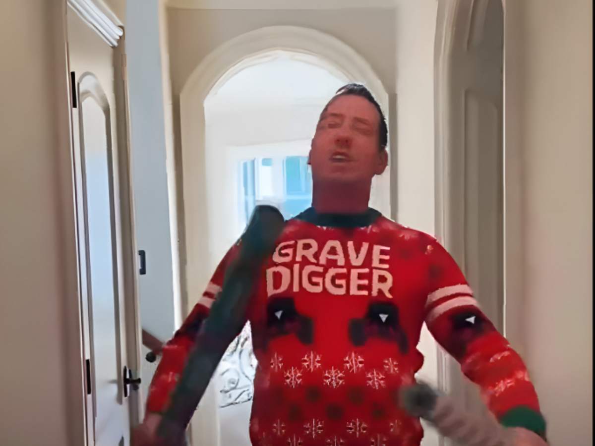 WATCH: “Grave Digger” Kyle Busch comes up with hilarious Christmas antics