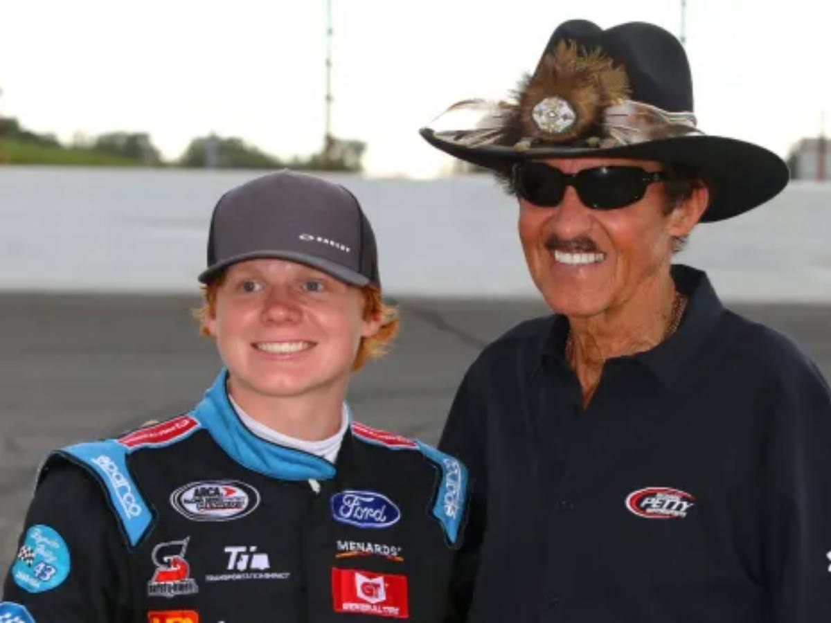 Richard Petty and his grandson, Thad Moffitt