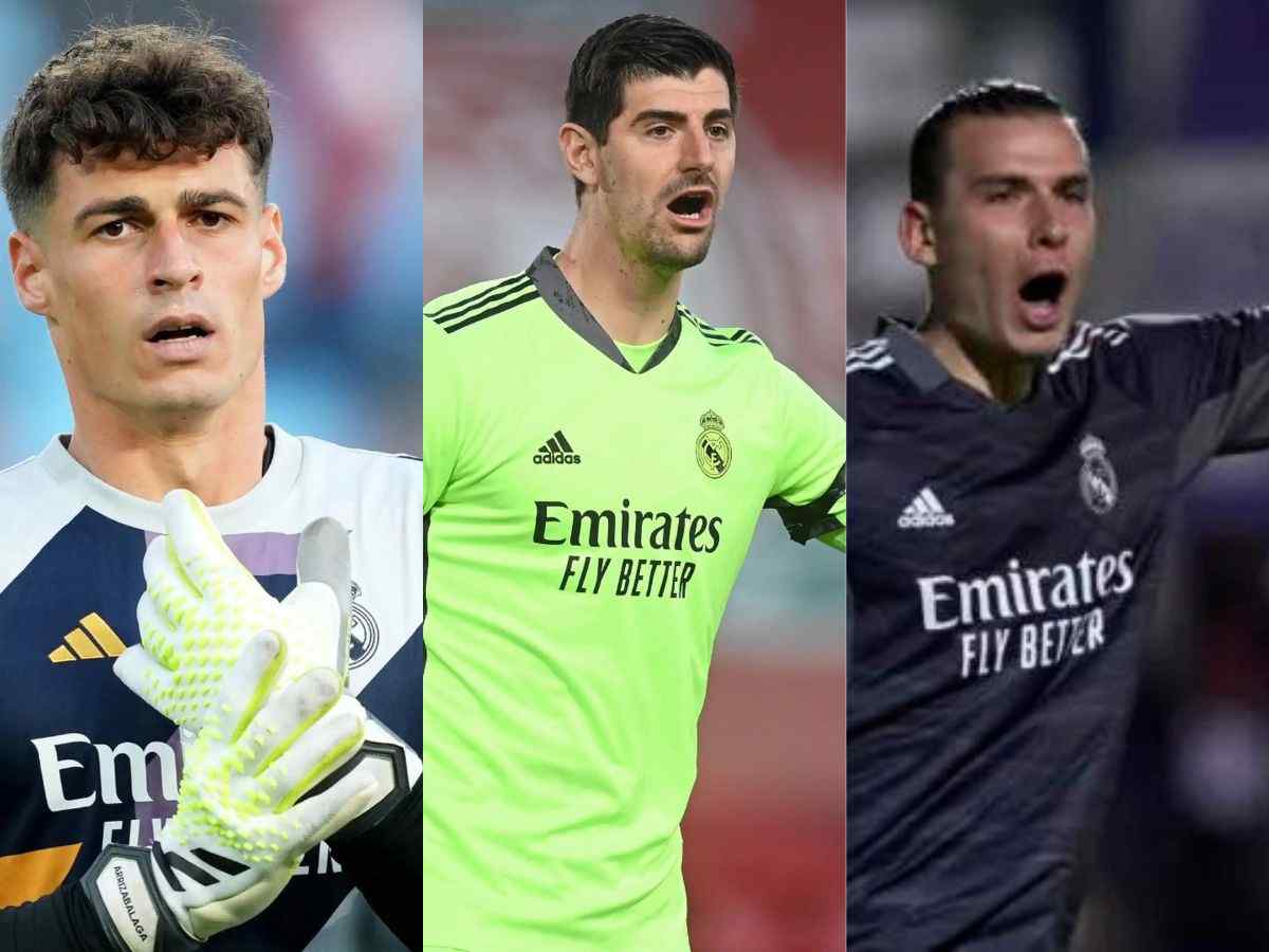 Kepa Arrizabalaga, Andriy Lunin and Thibaut Coutois