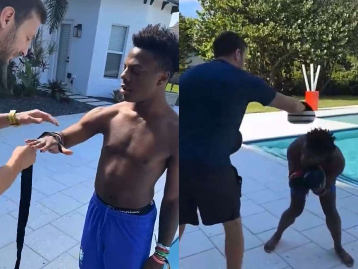 WATCH: ‘Oh, he’s done’ – Fans warn KSI as streamer IShowSpeed impresses boxing world with training footage