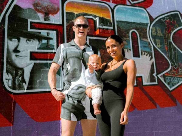 Ian Garry with his wife and one of his kids