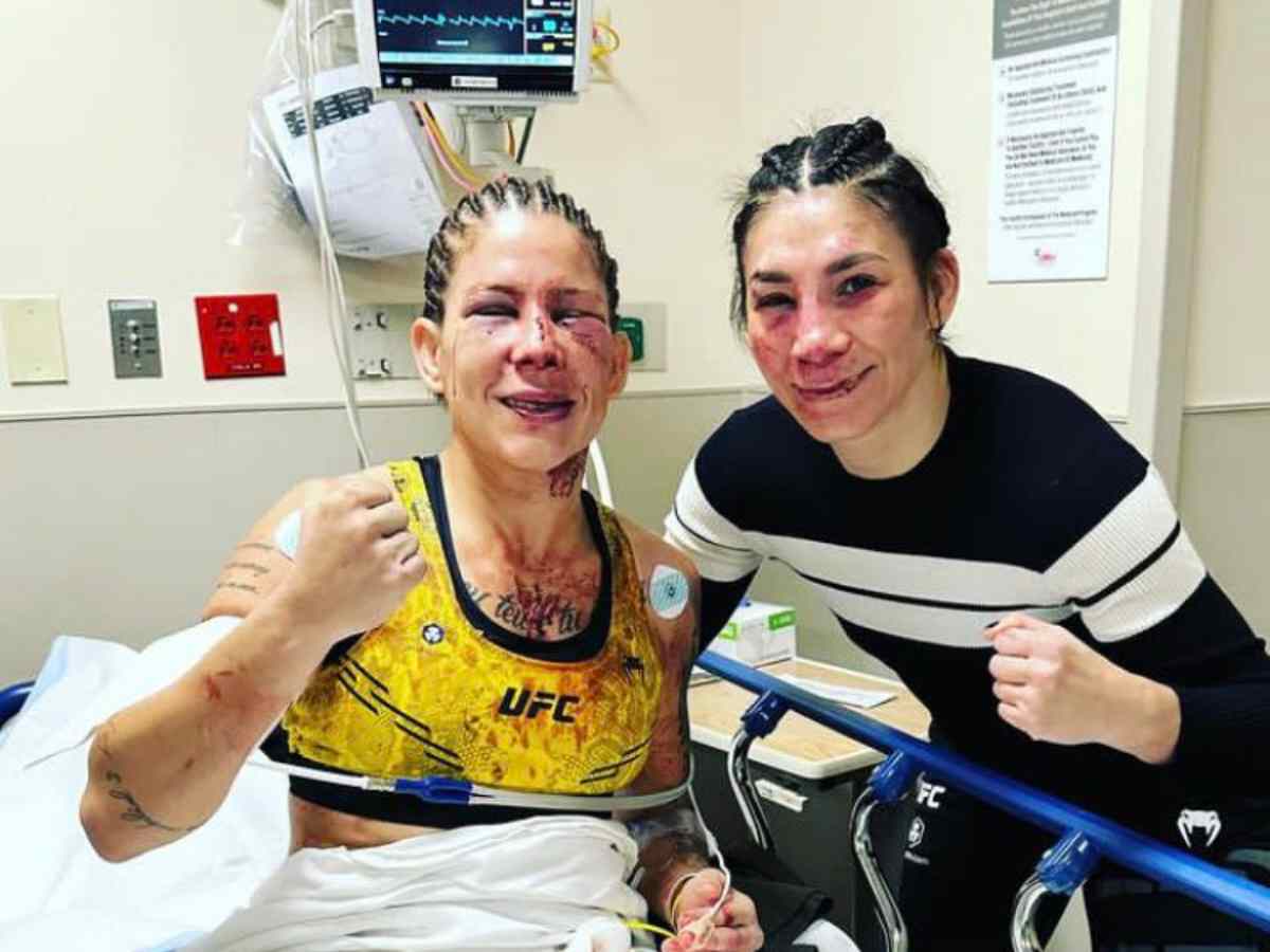 Graphic Warning! UFC female fighters Irene Aldana and Karol Rosa meetup at hospital showing off damages after UFC 296