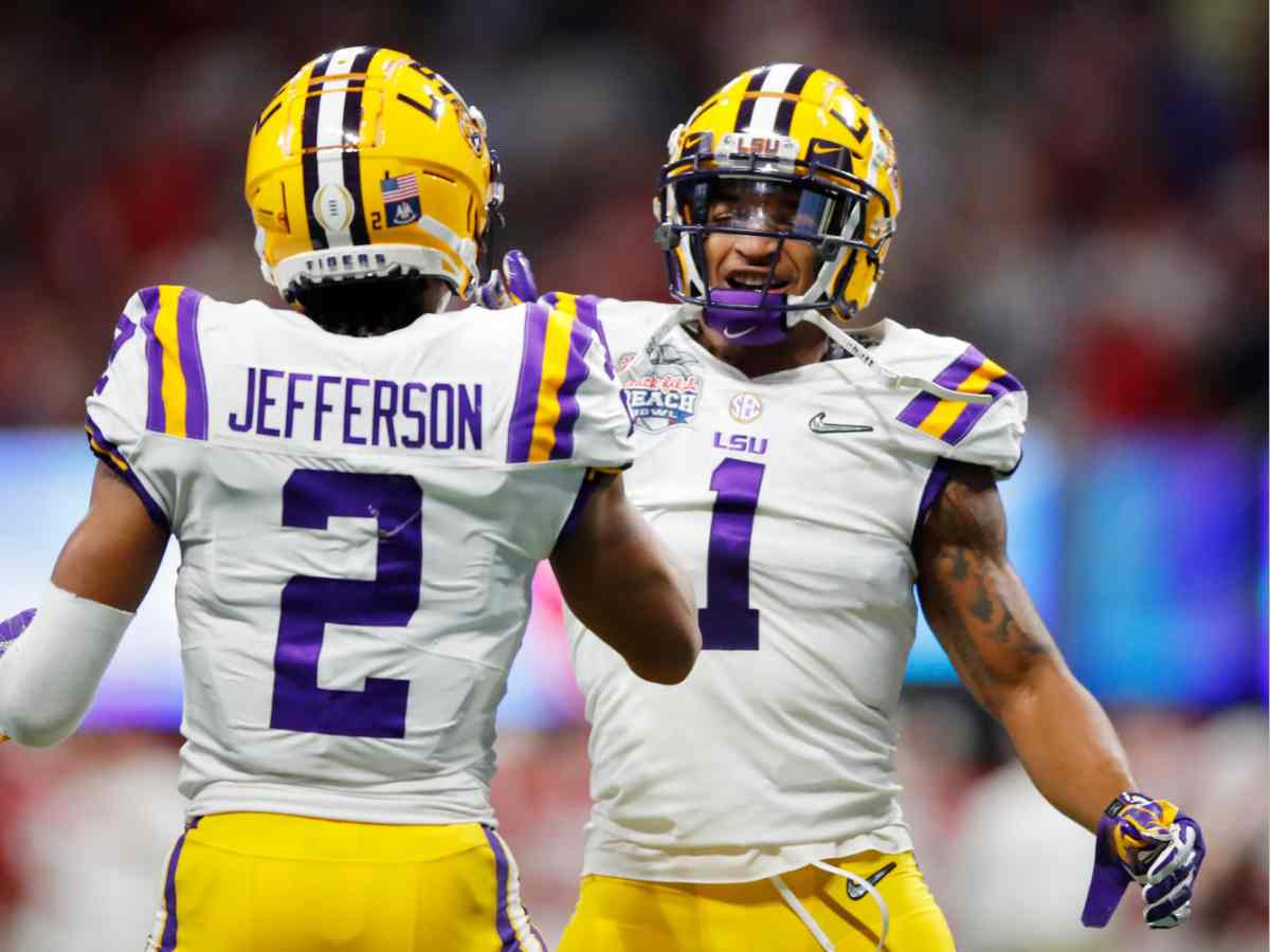 Ja'Marr Chase and Justin Jefferson at LSU