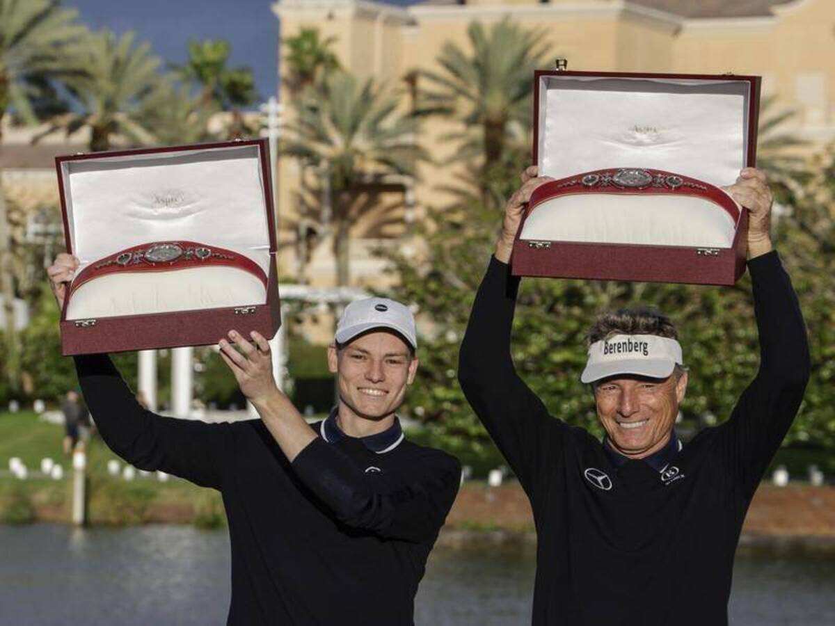 WATCH: Bernhard Langer and son Jason claim 2023 PNC Championship title following DOMINATING performance in Round 2