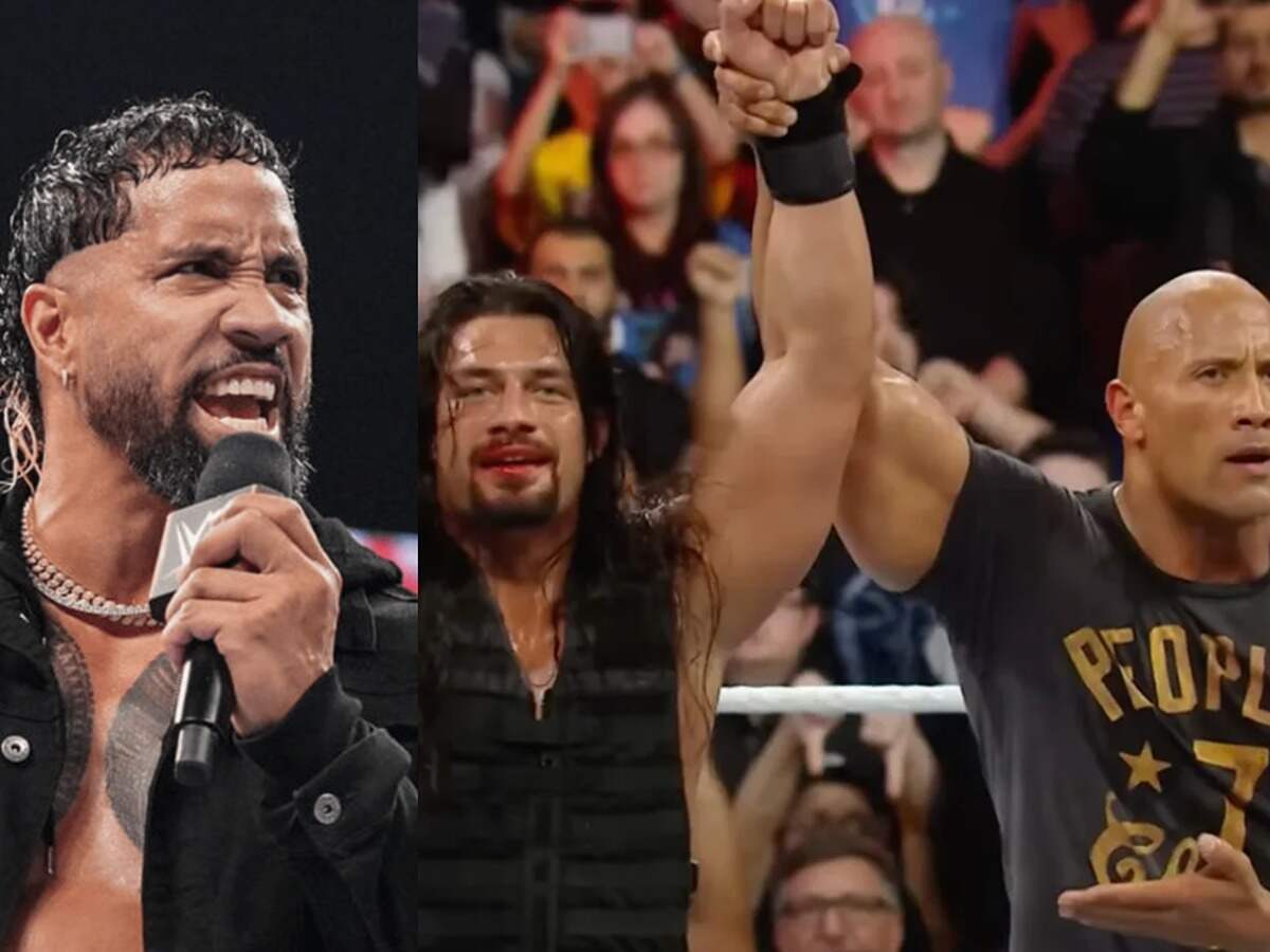 Jey Uso, Roman Reigns, and The Rock