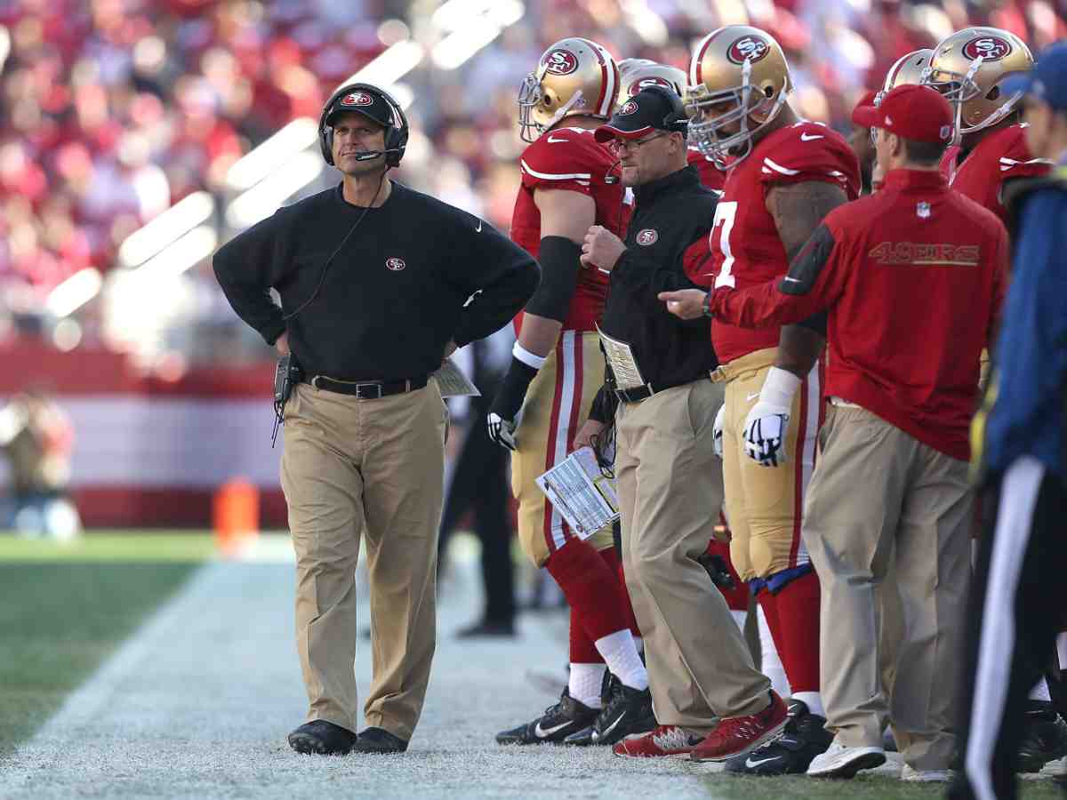 Jim Harbaugh with San Franciso 49ers