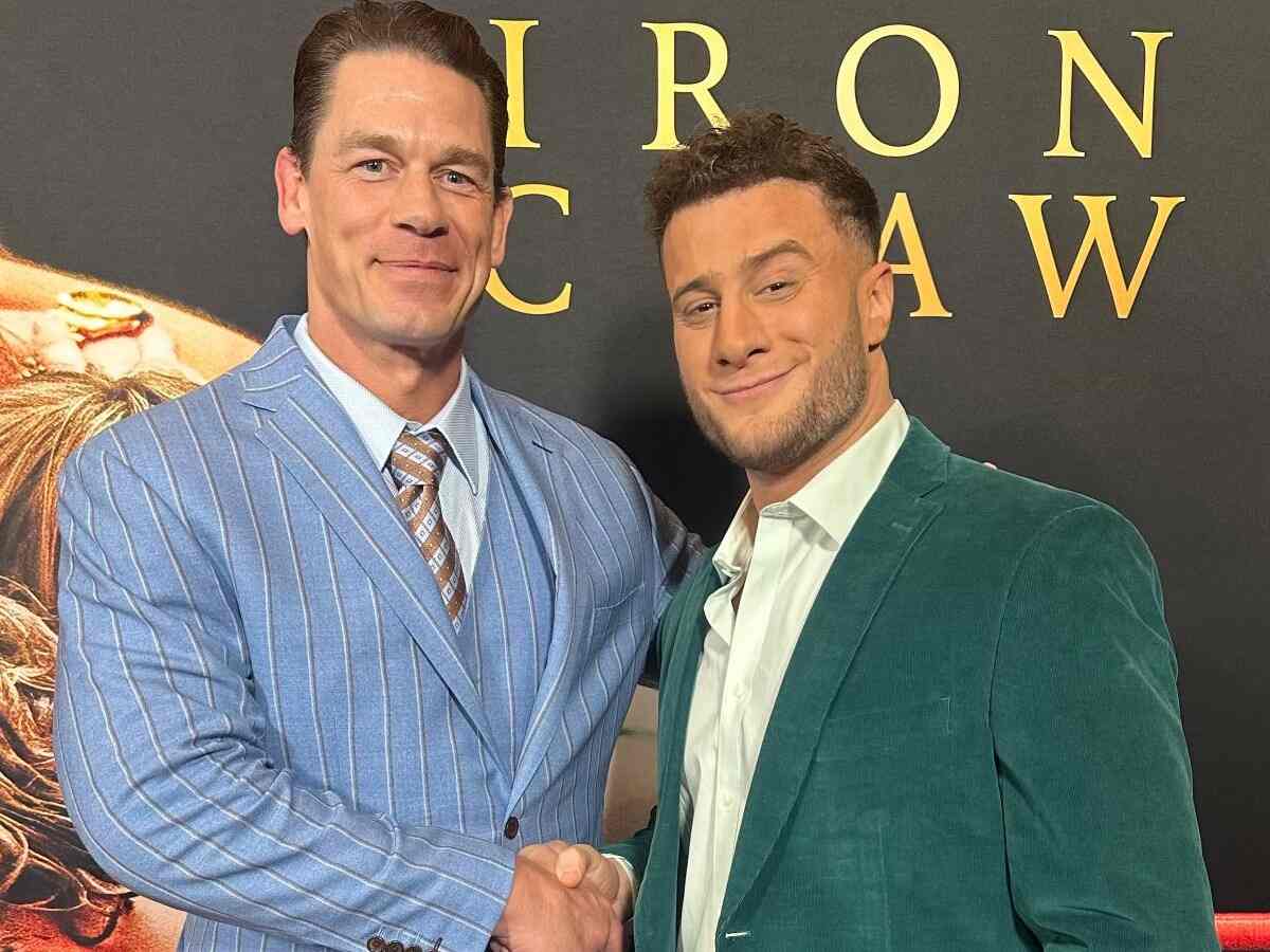 John Cena shares red carpet moment with AEW World Champion MJF at The Iron Claw premiere