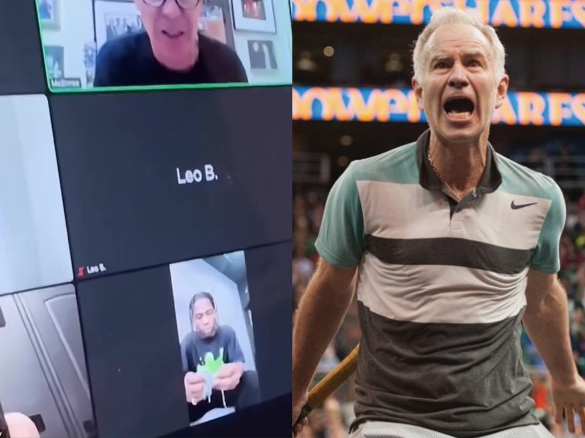 WATCH: John McEnroe has a meltdown on Travis Scott as Zoom call conversation leaked