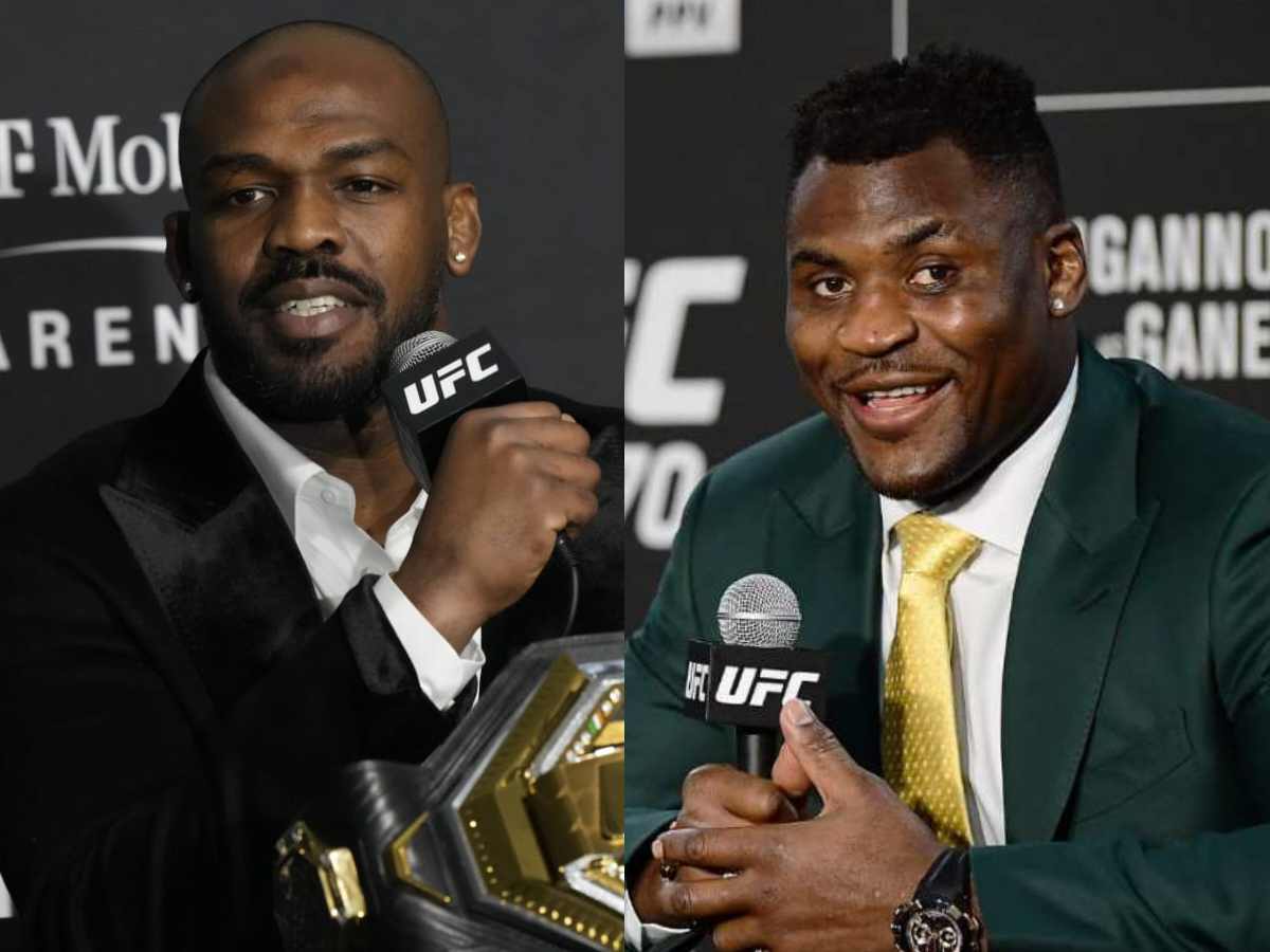 Jon Jones and Francis Ngannou Dana White