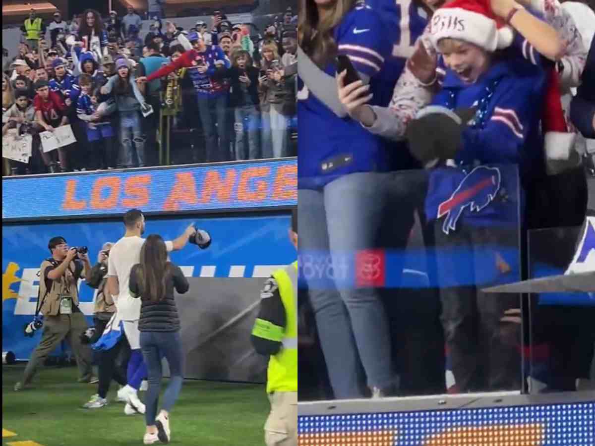 WATCH: Young Bills fan left pleasantly stunned after receiving a hat from Josh Allen ahead of Christmas