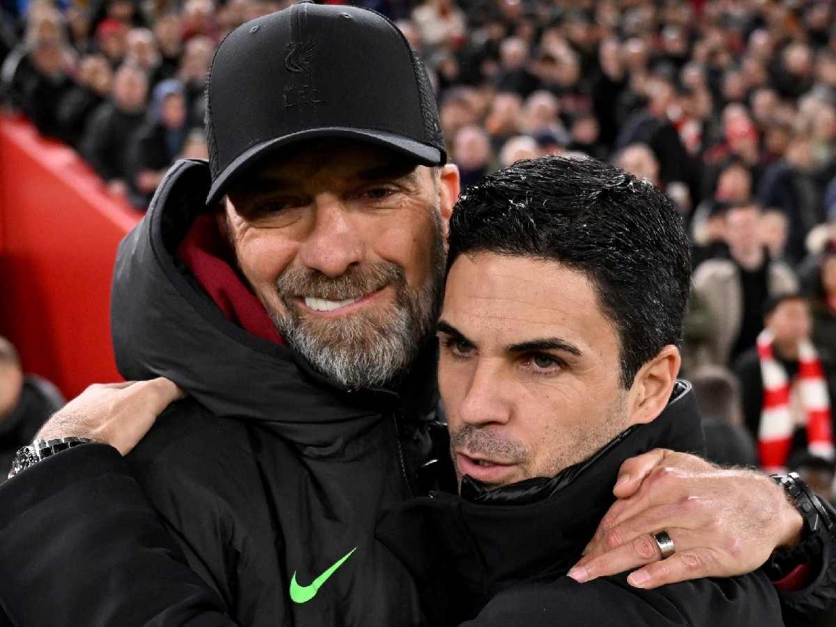 Jurgen Klopp and Mikel Arteta at full-time