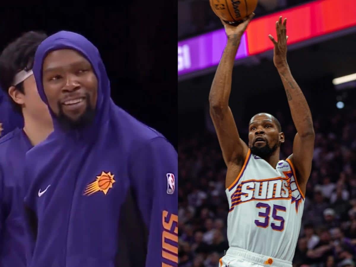 WATCH: Kevin Durant gets a technical foul despite being on the bench for WILDLY celebrating Udoka Azubuike’s brilliant basket against the Kings