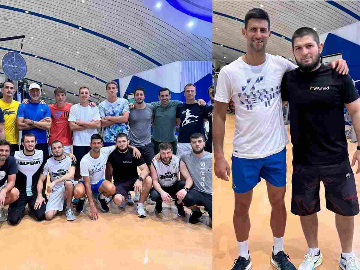 Khabib Nurmagomedov joined by ‘GOAT’ tennis player Novak Djokovic in unexpected collaboration shocking the internet