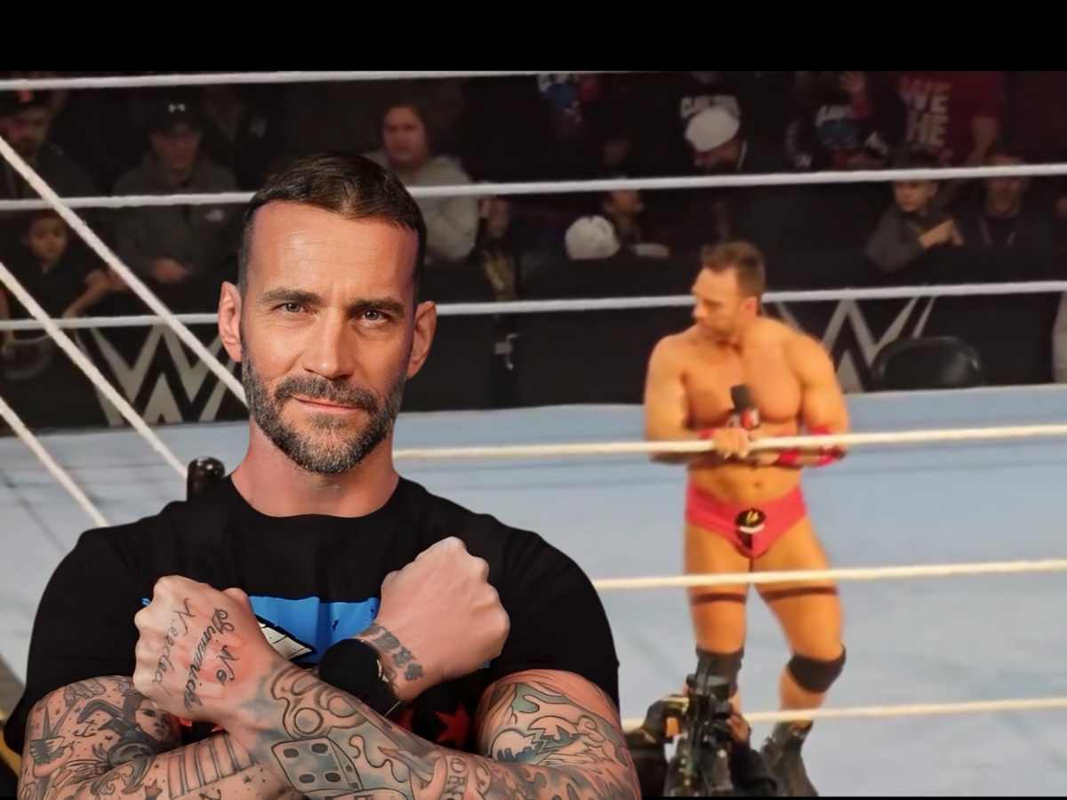 LA Knight at the Live Event and CM Punk