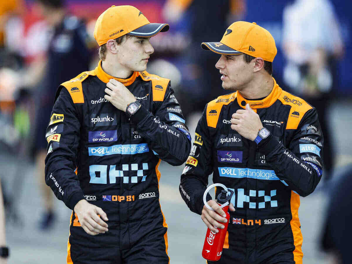 Mclaren drivers Oscar Piastri and Lando Norris