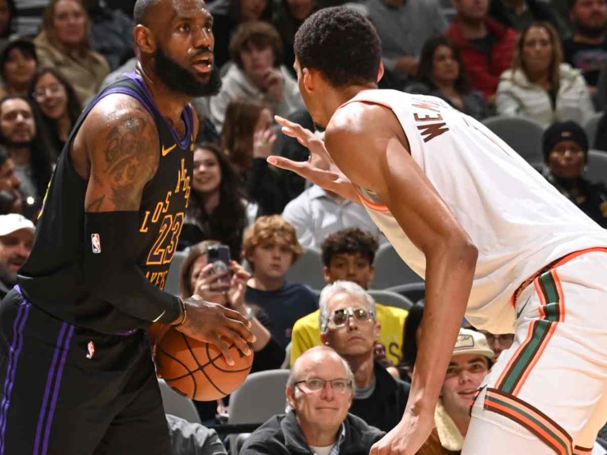 WATCH: 'This is cinema' - LeBron James shooting INSANE three-pointer over NBA phenom Victor Wembanyama leaves fans in splits 1 LeBron James goes face to face against Victor Wembanyama for the first time