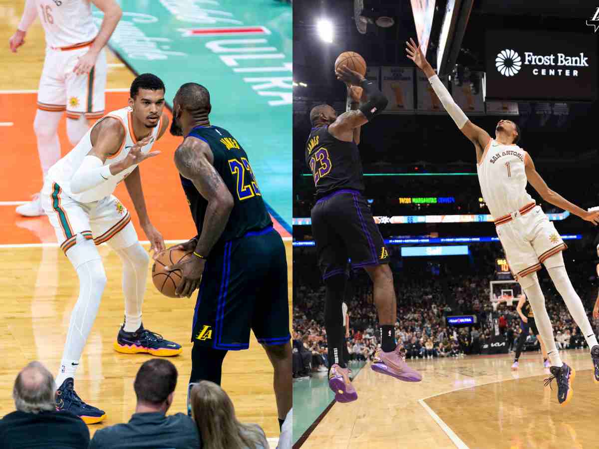 WATCH: ‘This is cinema’ – LeBron James shooting INSANE three-pointer over NBA phenom Victor Wembanyama leaves fans in splits
