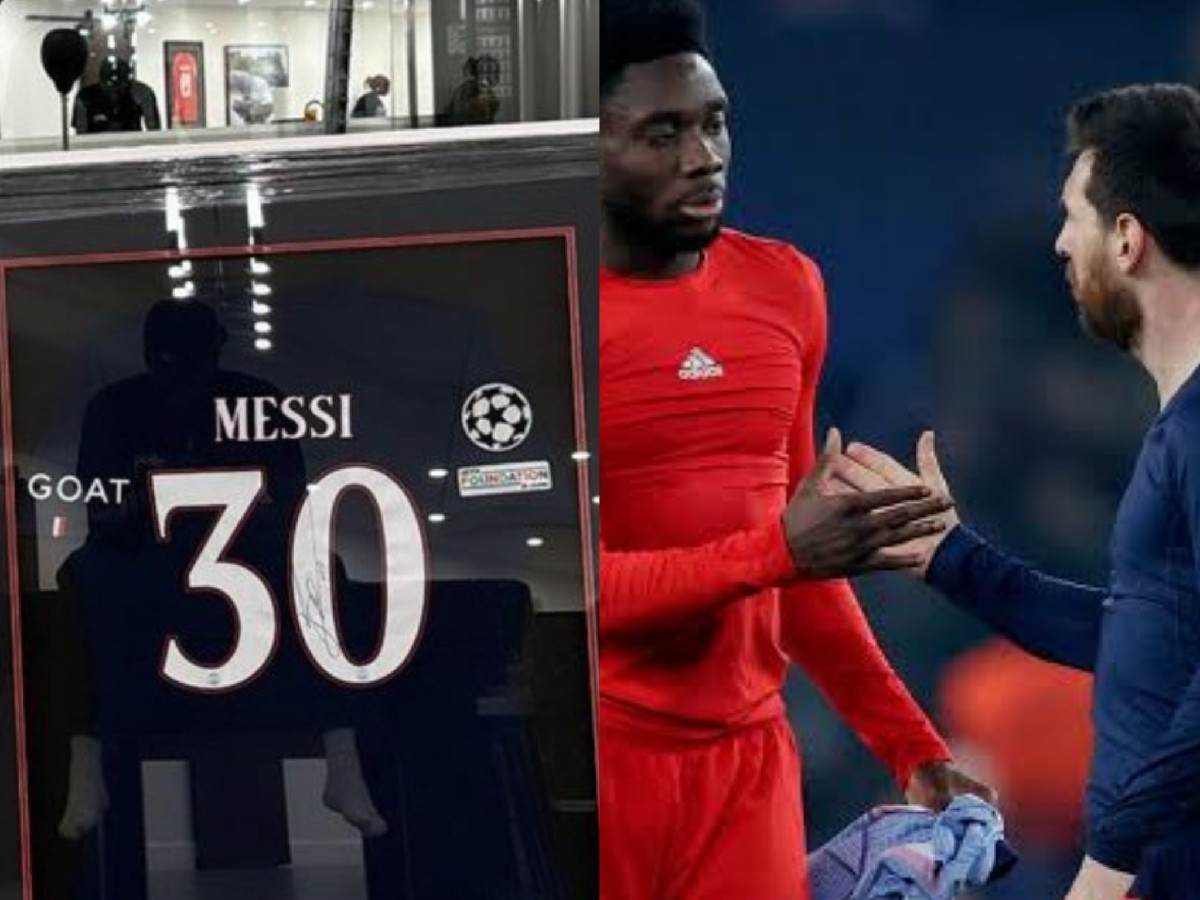 Lionel Messi and Alphonso Davies