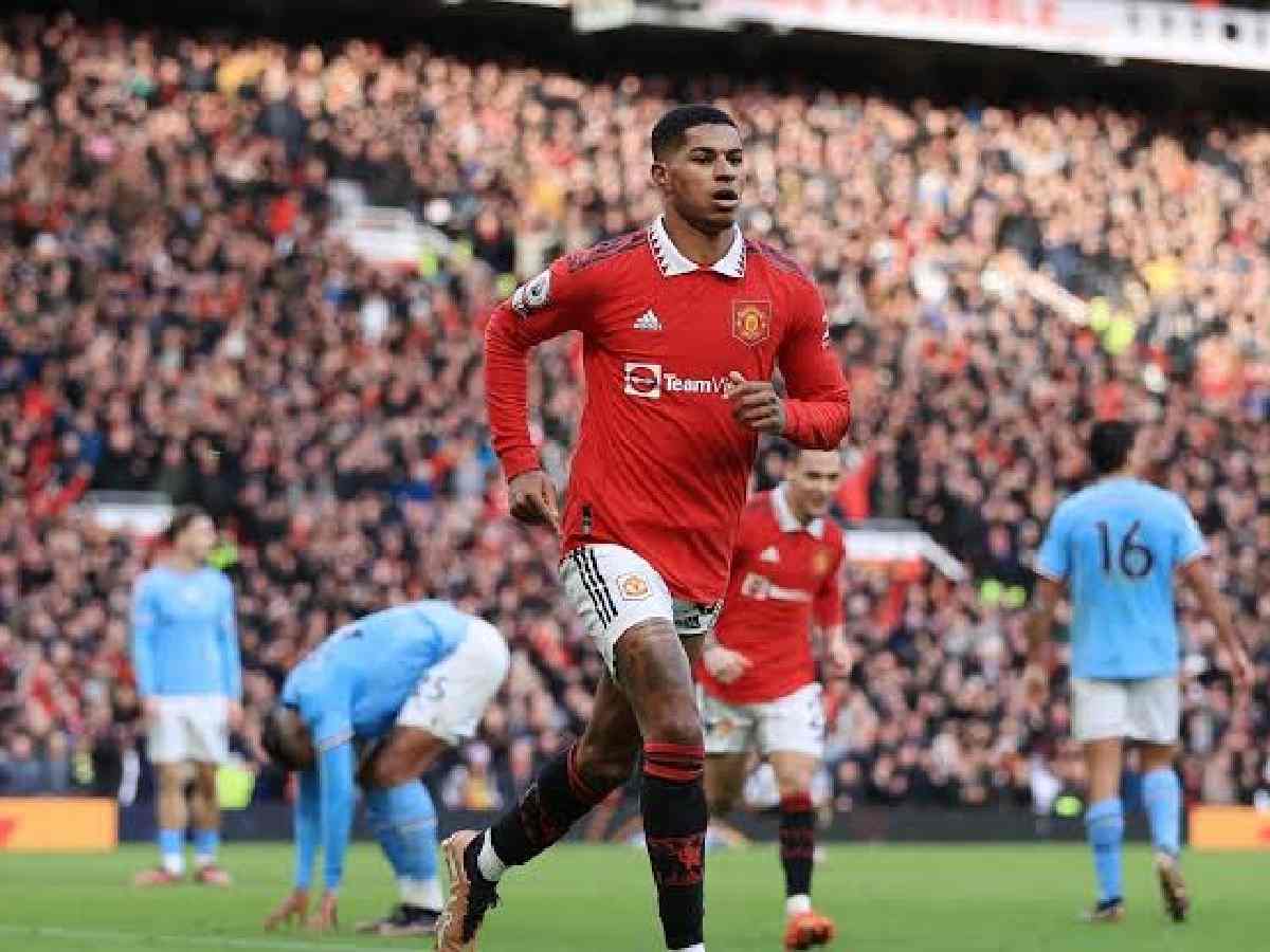 Marcus Rashford against Manchester City 