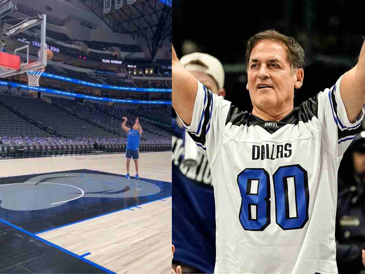 Mark Cuban is the most passionate franchise owner in the NBA, here hitting free throws with ease