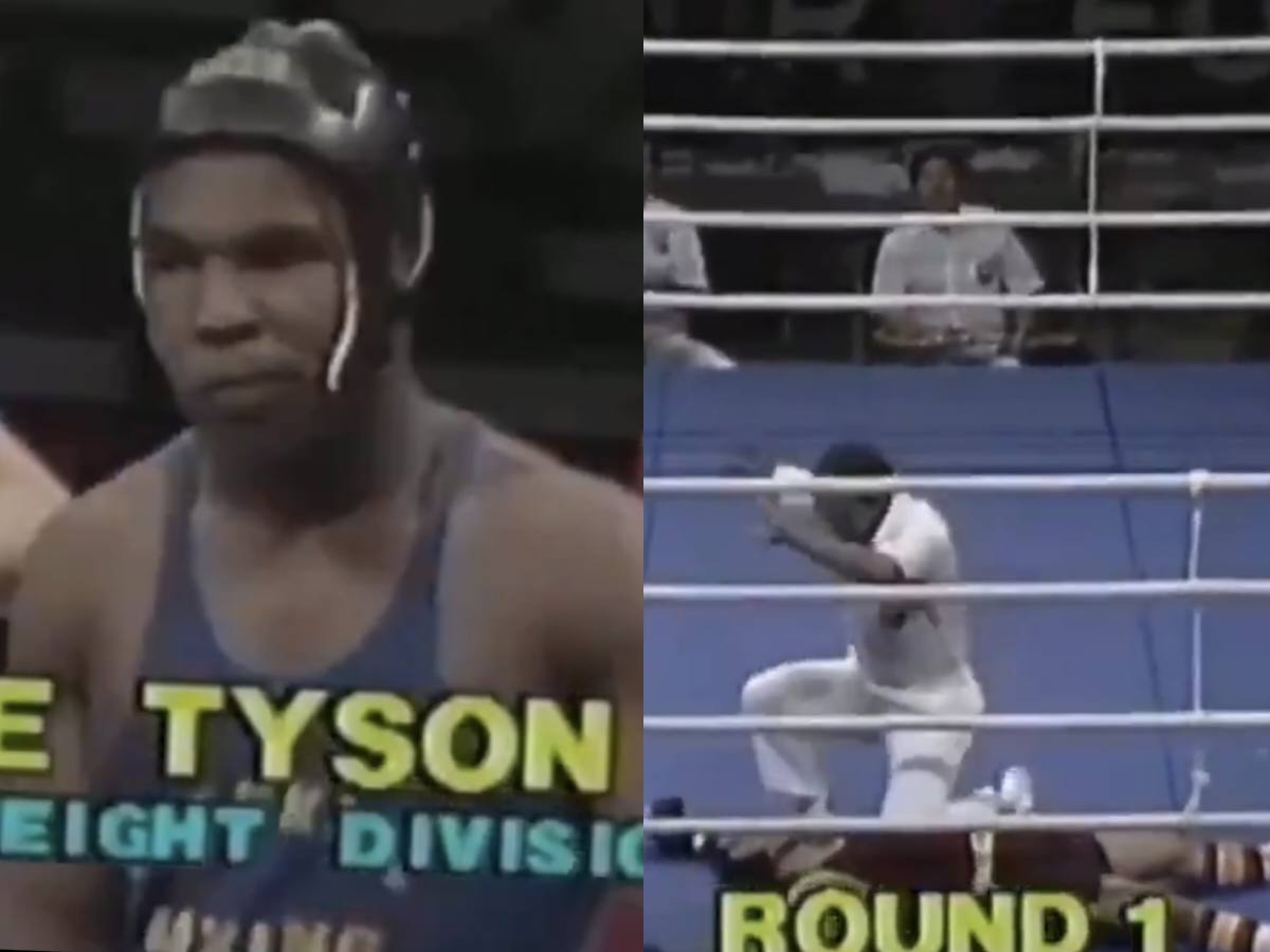 WATCH: 15-year-old Mike Tyson DESTROYS 25-year-old opponent within 10 seconds at the Jr. Olympics championship