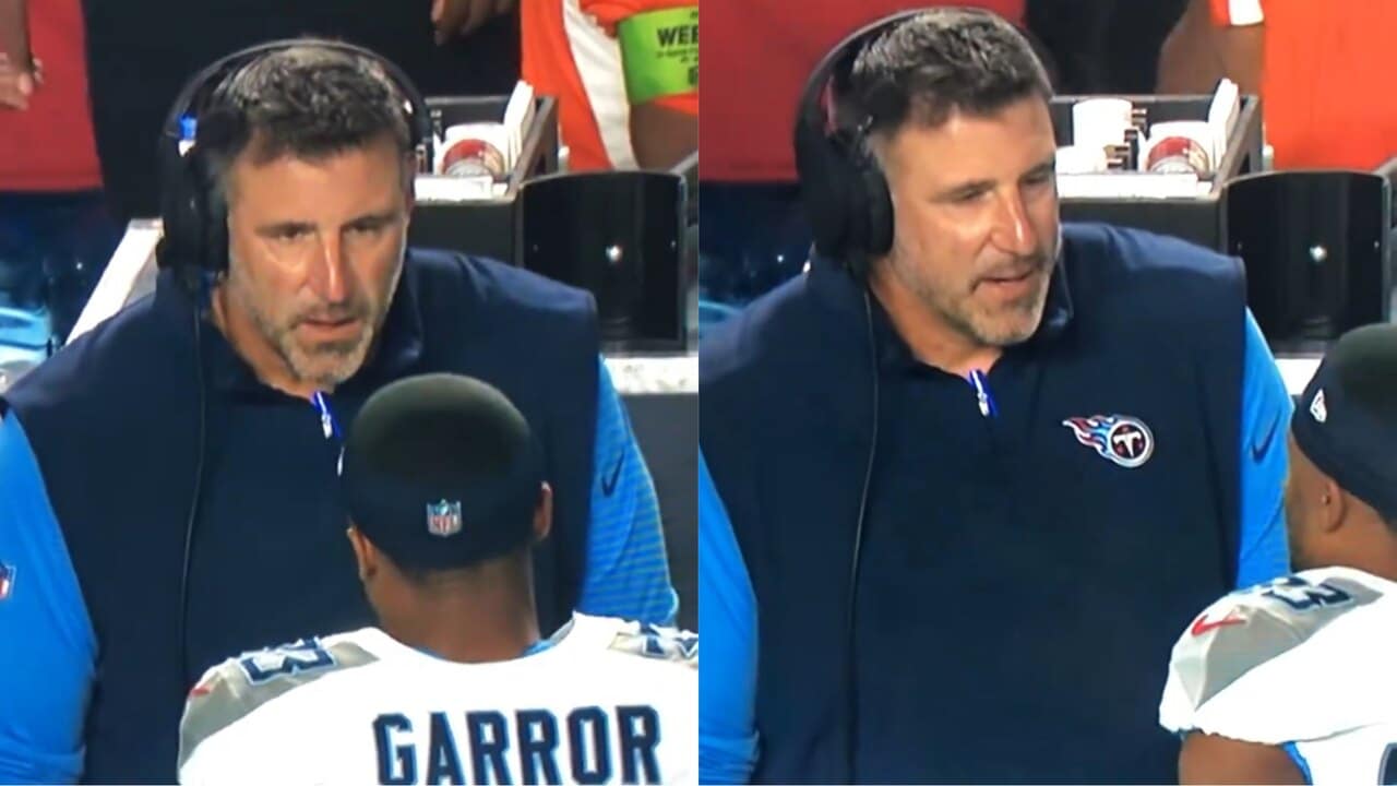 WATCH: “I don’t give a f**k!” – Titans HC Mike Vrabel lashes out at CB Eric Garror after his costly mistake helped Dolphins recover a muffed punt