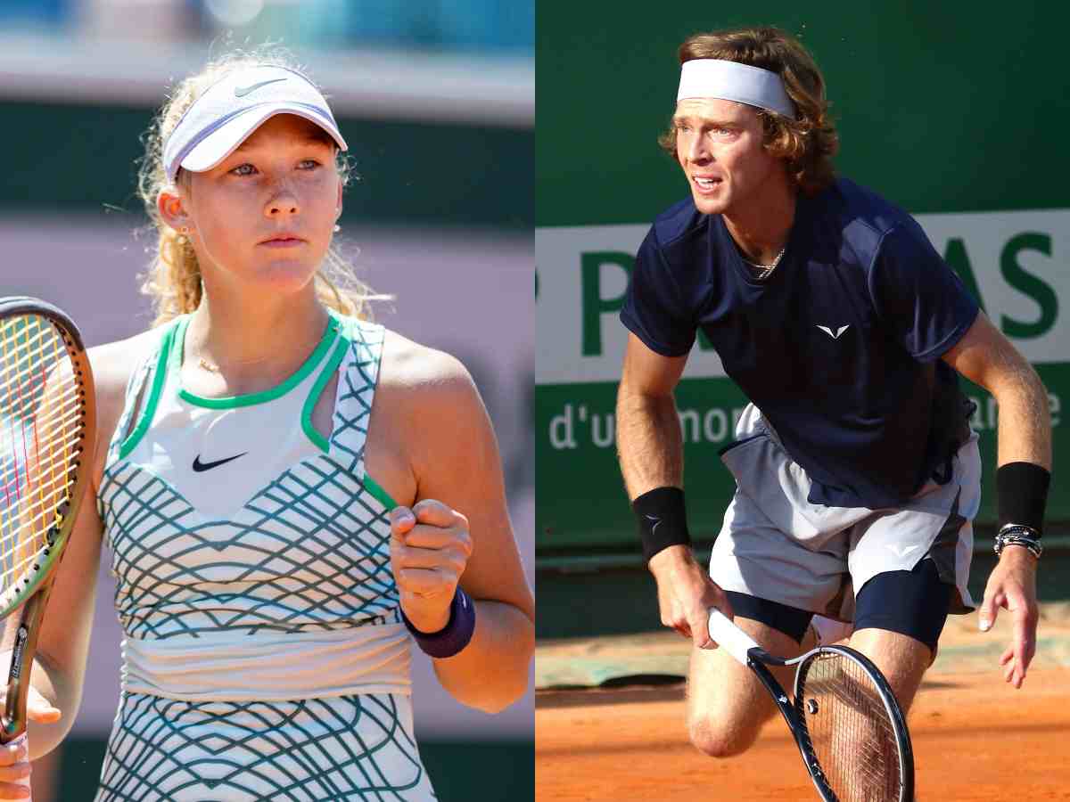 Mirra Andreeva’s Andrey Rublev wish comes true after the Russians pair up at the 2023 World Tennis League