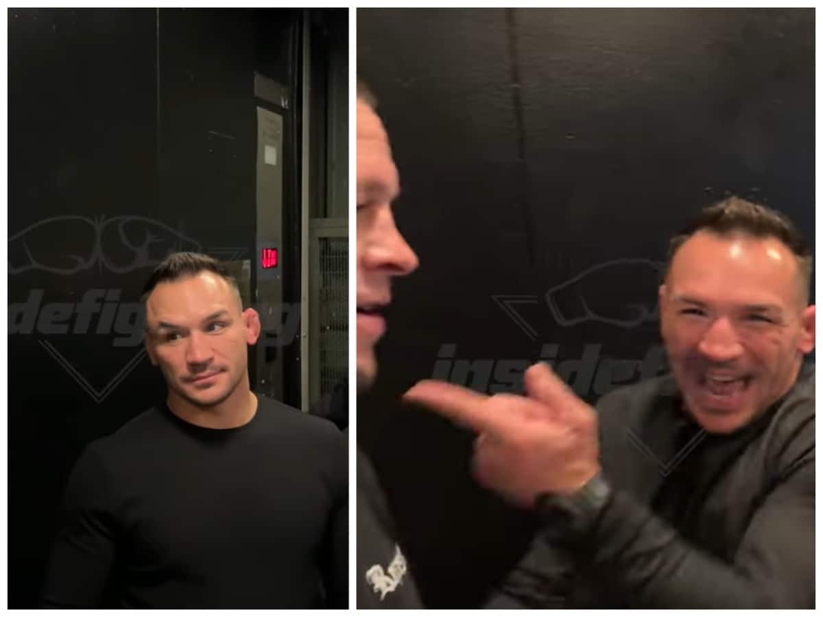 WATCH: “Allegedly…” Nate Diaz confronts Michael Chandler in elevator on fighting Conor McGregor