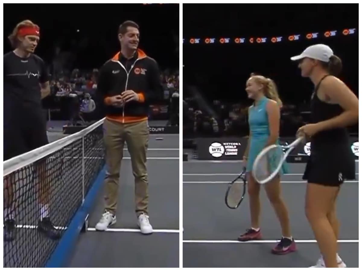 WATCH: Mirra Andreeva trash talks Andrey Rublev and Hubert Hurkacz as she pairs up with Iga Swiatek in a ‘Battle of the Sexes’