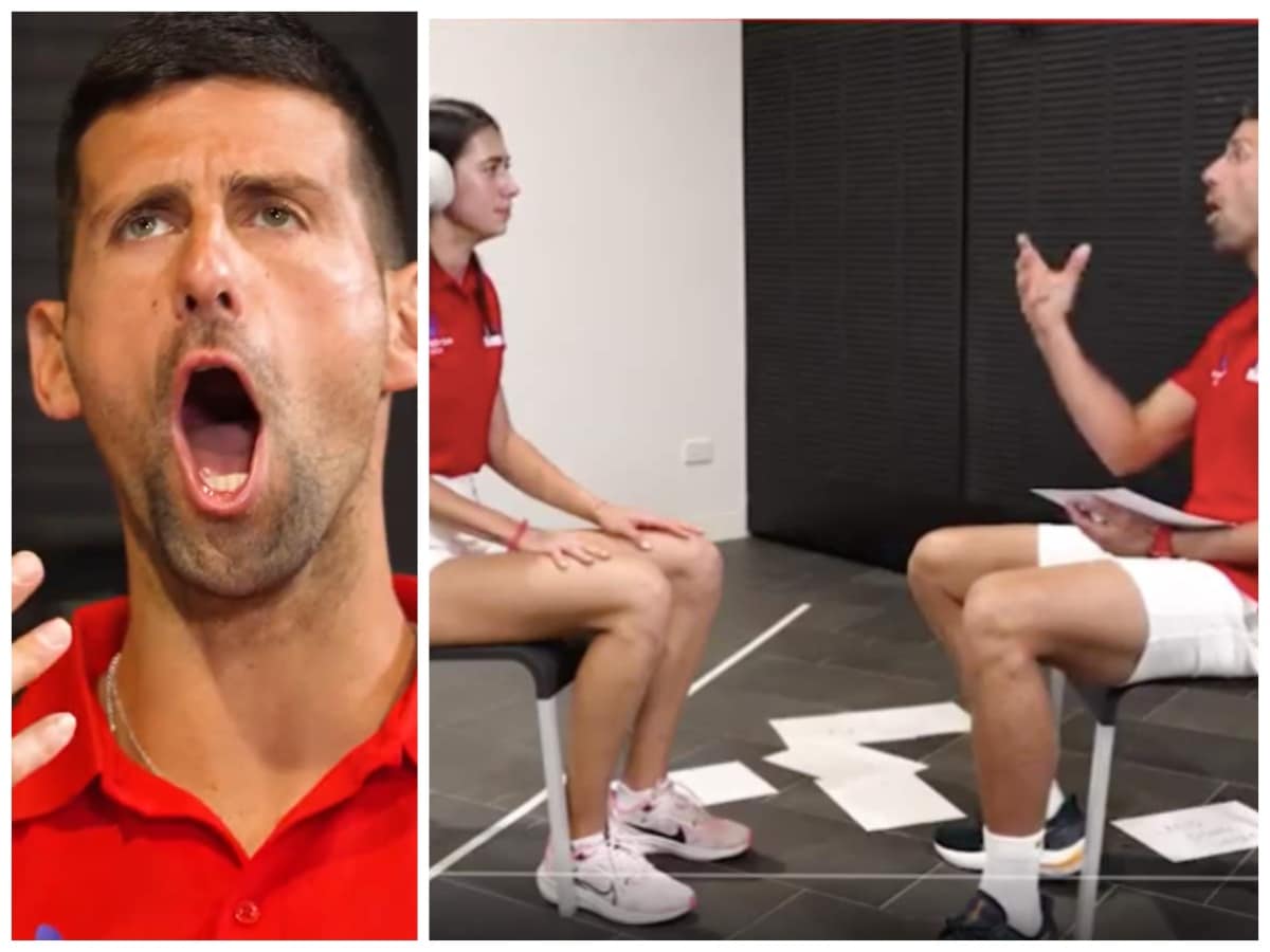 WATCH: Novak Djokovic brings out the Opera singer from within before giving up against Serbian teammate